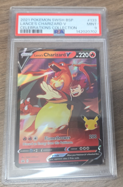 Lance's Charizard V SWSH133 Promo - Celebrations - Pokemon - PSA 9 card - Image 1