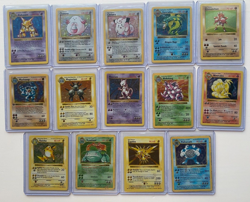 Pokemon TCG - Vintage WOTC - Base Set Shadowless Near-complete Holo Set 14 cards - Image 1