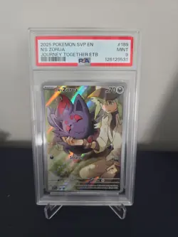 PSA 9 N's Zorua 189 Sv: Scarlet & Violet Promo Cards Holo ETB - Image 1