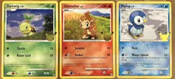 Pokemon TCG First Partner Pack Sinnoh Piplup Turtwig Chimchar 3x Jumbo Card - Image 1