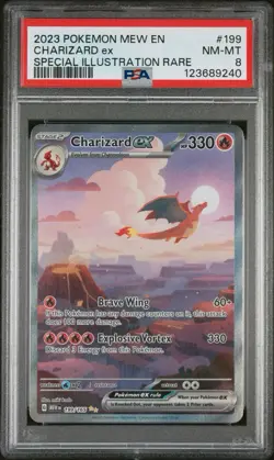 Pokemon TCG Charizard EX Scarlet & Violet 151 Card 199/165 Sir NM/M Condition - Image 1