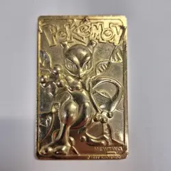 Mewtwo - Pokemon 23k Gold Plated Trading Card Burger King Promo 1999 Nintendo - Image 1