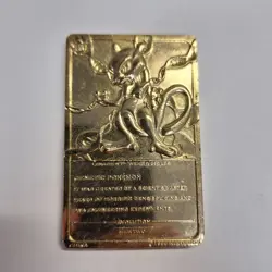 Mewtwo - Pokemon 23k Gold Plated Trading Card Burger King Promo 1999 Nintendo - Image 2