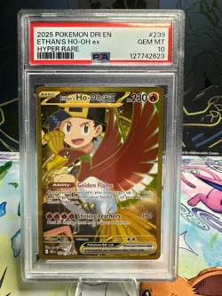 PSA 10 Ethan's Ho-Oh ex Destined Rivals 239/182 Holo Pokemon Card B24 - Image 1
