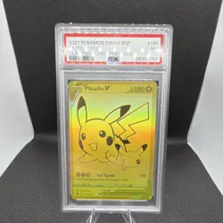 Pokemon Pikachu V SWSH145 Sword & Shield Promo Holo PSA English 2021 Card - Image 1