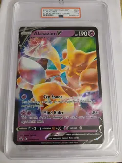 Jumbo Alakazam V SWSH083 SWSH: Sword & Shield Promo Cards Holo PSA 9 - Image 1