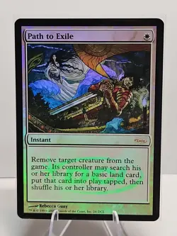 Path to Exile (Foil WPN Promo) NM - MTG Magic The Gathering DCI Stamped - Image 1