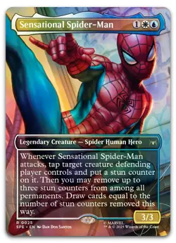 Sensational Spider-Man (Borderless) #25 (Foil) (LP) Spider-Man SPE Magic MTG - Image 1