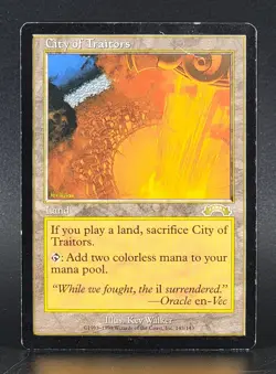 Magic The Gatherting MTG City of Traitors Rare Land Exodus MP- - Image 1