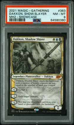 2021 Magic The Gathering DAKKON, SHADOW SLAYER #363 PSA 8 MTG MH2 Mythic T591 - Image 1