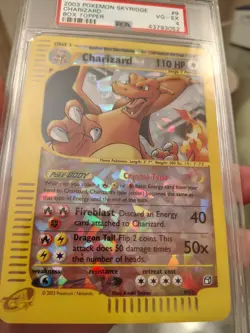 2003 Pokemon Skyridge Charizard Box Topper #9 PSA 4 POP 10 - Image 2