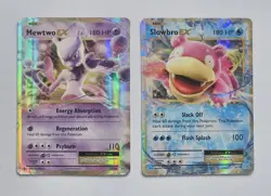 Pokemon Mewtwo EX 52/108 & Slowbro EX 26/108 XY Evolutions EN NM Pokemon Fullart - Image 1