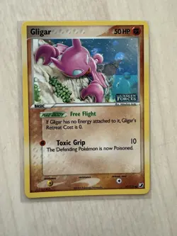 Gligar 57/115 Unseen Forces Reverse Holofoil Stamped Pokemon Near Mint+ 2005 - Image 1