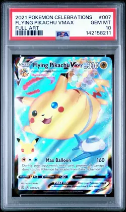 Pokemon Celebrations Flying Pikachu VMAX Full Art 007/025 PSA 10 Gem Mint - Image 1