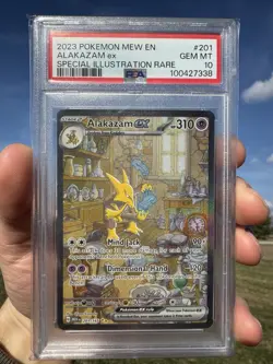 Pokemon Alakazam EX SIR TCG Scarlet & Violet 151 Card PSA 10 - Image 1
