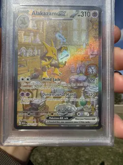 Pokemon Alakazam EX SIR TCG Scarlet & Violet 151 Card PSA 10 - Image 3