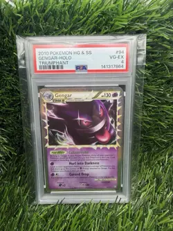 Pokemon Gengar 94/102 Prime Triumphant HeartGold SoulSilver PSA 4 - Image 1