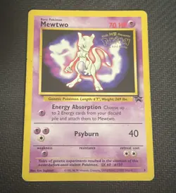 1999 Pokemon the First Movie Mewtwo Blackstar Promo Lightly Played No.3 - Image 1