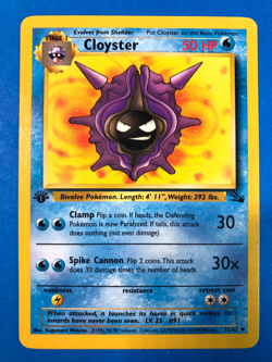 Pokemon TCG: 1999 Fossil 1st Edition Cloyster 32/62 Uncommon NM - Image 1