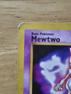 Vintage Pokemon TCG Mewtwo WB First Movie Black Star Promo 3 Heavy Play - Image 2