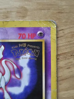 Vintage Pokemon TCG Mewtwo WB First Movie Black Star Promo 3 Heavy Play - Image 3