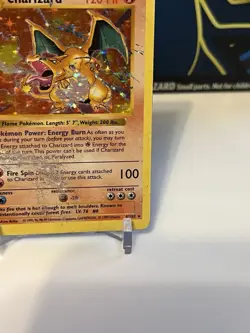 1999 Pokemon Base Set Shadowless Charizard #4/102 Holo Rare Damaged DMG - Image 5