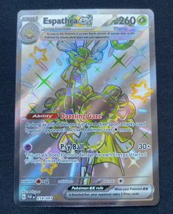 Pokemon Card Espathra ex 214/091 Shiny Ultra Rare Paldean Fates Near Mint - Image 1