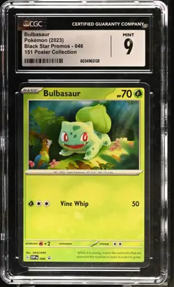 2023 Bulbasaur #46 Holo Pokemon Poster Collection Black Star Promo CGC 9 Mint - Image 1
