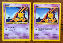 (Lot of 2) 1999 Pokemon Abra 43/102 Base Set Regular Vintage TCG - LP - Image 1