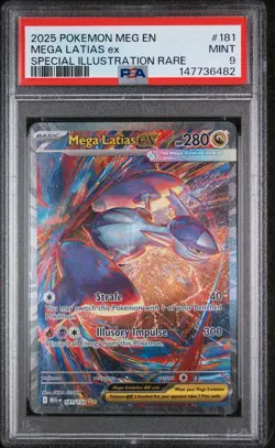 Pokemon Mega Evolutions Mega Latias Ex #181 Special Illustration Rare PSA 9 - Image 1