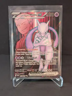 Pokemon Ewige Rivalen Deutsch - Team Rockets Mewtu ex Full Art 213/182 - Image 1