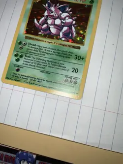 Pokemon Nidoking TCG Base Set Holo Shadowless Rare Card 11/102 View Photos TCG - Image 5