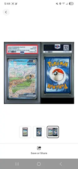 Pokemon Iron Hands ex SV04 Paradox Rift Special Illustration Rare 248/182 PSA 10 - Image 3