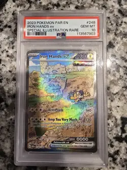 Pokemon Iron Hands ex SV04 Paradox Rift Special Illustration Rare 248/182 PSA 10 - Image 4