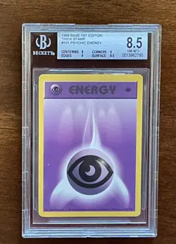 1999 Pokemon Psychic Energy Base Set 1st Edition Holo Rare 101/102 BGS 8.5 - Image 1