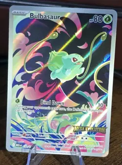 Bulbasaur 133/132 Pokemon STAMPED Mega Evolution Illustration Rare Near Mint 1 - Image 1