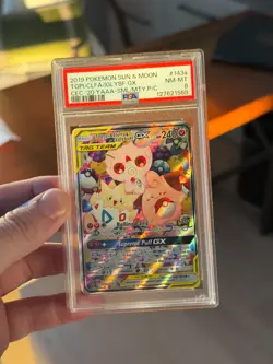 PSA 8 Togepi Cleffa Igglybuff GX 143a/236 Promo English Cosmic Eclipse Near Mint - Image 1