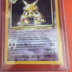 Pokemon Alakazam 1/130 Base Set 2 Holo HP CREASE - Image 5