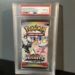 2025 Pokemon EN Prismatic Evolutions Espeon Umbreon Booster Pack PSA 10 Gem Mint - Image 1