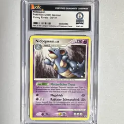 Nidoqueen Pokemon TCG Rising Rivals 30/111 German CGC World Record 1 of 1 2009 - Image 1