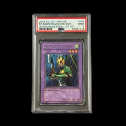 Yu-Gi-Oh! Slab Dragoness The Wicked Knight 1st Edition LOB-086 PSA 9 Mint 2002 - Image 1