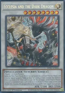 1x - Ecclesia and the Dark Dragon - BPRO-EN041 - Secret Rare YuGiOh - Image 1