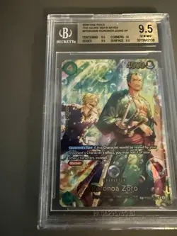 Roronoa Zoro SP PRB 02-006 One Piece ENG OP14 BGS 9.5 the Azure Sea’s Seven - Image 1