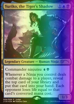 MTG Yuriko, the Tiger's Shadow (6/8) Judge Gift Cards 2019 LP FOIL - Image 1