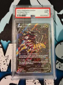 Giratina V 186/196 Alt Art Lost Origin Pokemon Card PSA 9 Mint #116925241 - Image 1
