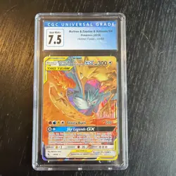 😊 CGC 7.5 Moltres Zapdos and Articuno GX Pokemon Card (2019) Hidden Fates 44/68 - Image 2