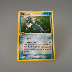 Pokemon TCG Vaporeon 6/17 Pop Series Promos Holo Rare Card LP - Image 1