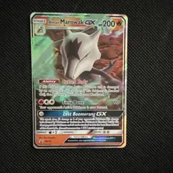 Pokemon Alolan Marowak GX SM187 Promo Holo Sun & Moon Promos Card - Image 1