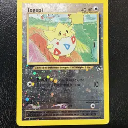 Pokemon Togepi Reverse Holo Foil Card #4/18 Southern Islands HP/DMG With Swirl🌀 - Image 1