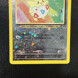Pokemon Togepi Reverse Holo Foil Card #4/18 Southern Islands HP/DMG With Swirl🌀 - Image 2